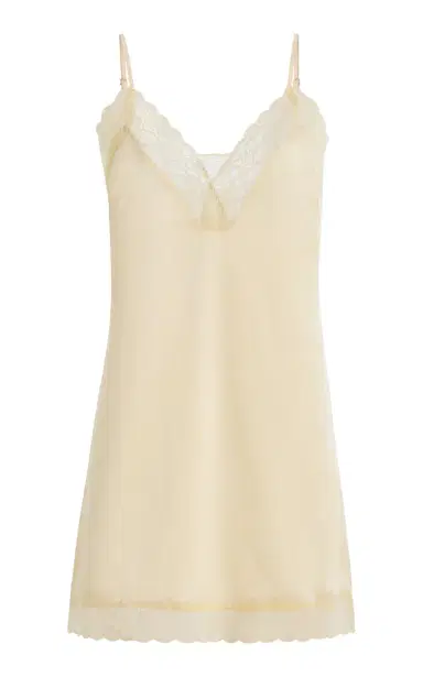 ELCE Pietra Lace-Trimmed Satin Mini Dress | Thumbnail 1 ELCE Pietra Lace-Trimmed Satin Mini Dress | Thumbnail 1