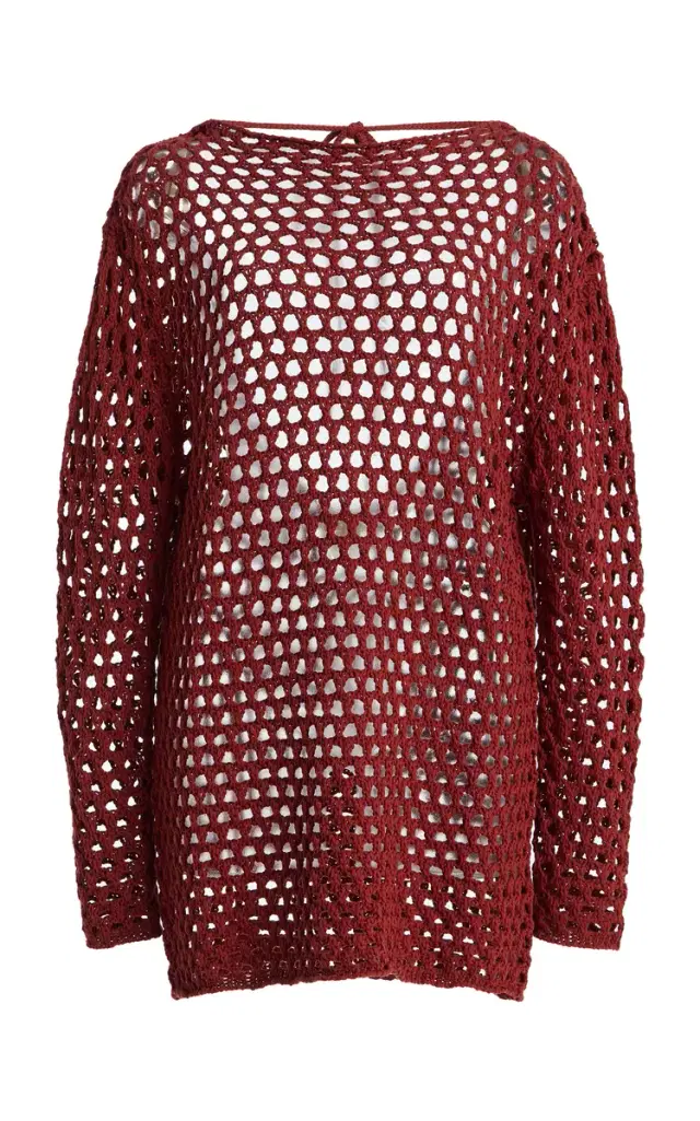 Zulu & Zephyr Crocheted Cotton-Linen Mini Tunic Dress