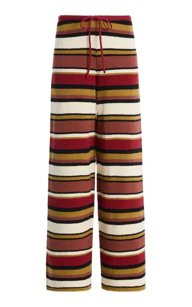 Zulu & Zephyr Striped Cotton-Linen Knit Pants | Thumbnail 6 Zulu & Zephyr Striped Cotton-Linen Knit Pants | Thumbnail 6