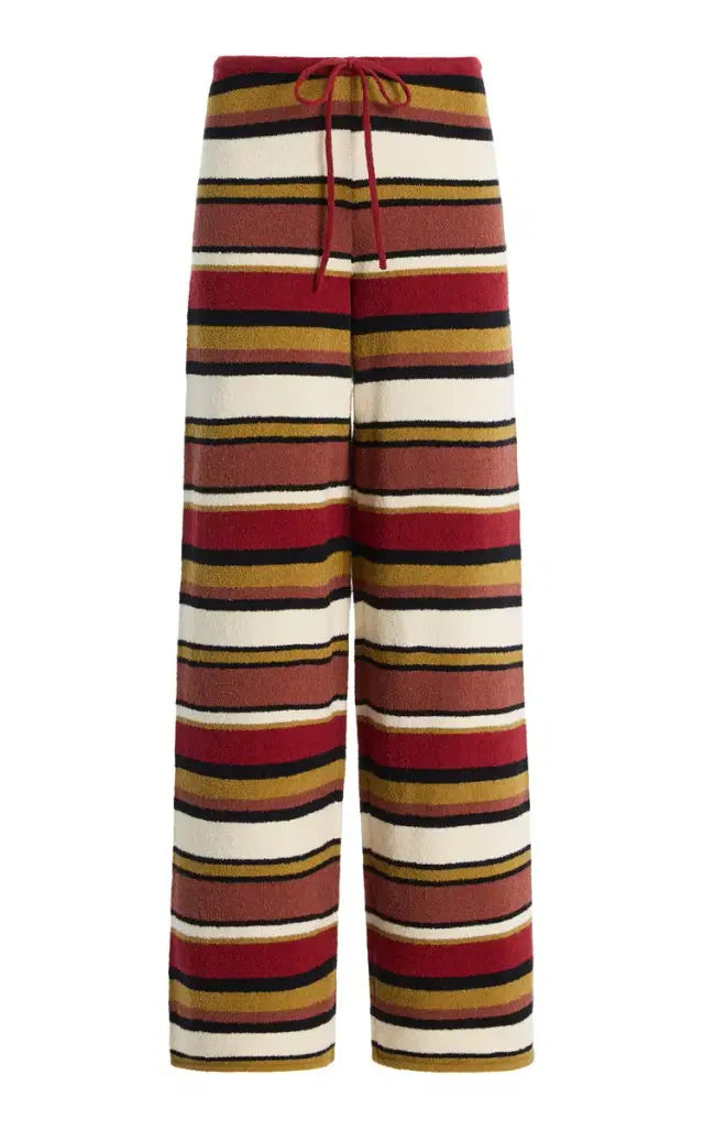 Zulu & Zephyr Striped Cotton-Linen Knit Pants