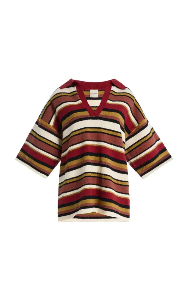 Zulu & Zephyr Striped Cotton-Linen Knit Shirt