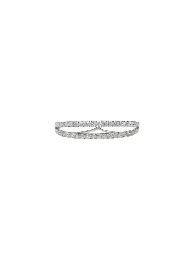 1.55ct Diamond 18K Gold Double Ring
