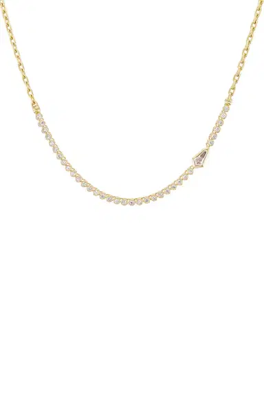 Uniform Object Champagne Diamond Kite Vessel Tennis Necklace | Thumbnail 5 Uniform Object Champagne Diamond Kite Vessel Tennis Necklace | Thumbnail 5