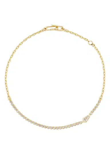 Uniform Object Champagne Diamond Kite Vessel Tennis Necklace | Thumbnail 1 Uniform Object Champagne Diamond Kite Vessel Tennis Necklace | Thumbnail 1