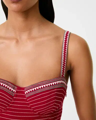 Emporio Sirenuse Elida Dress with Ballerina Embroidery | Thumbnail 2 Emporio Sirenuse Elida Dress with Ballerina Embroidery | Thumbnail 2