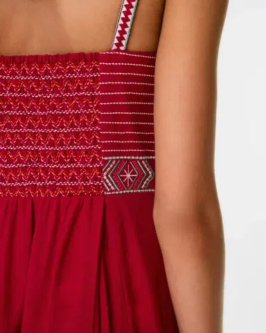 Emporio Sirenuse Elida Dress with Ballerina Embroidery | Thumbnail 5 Emporio Sirenuse Elida Dress with Ballerina Embroidery | Thumbnail 5