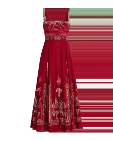 Emporio Sirenuse Elida Dress with Ballerina Embroidery | Thumbnail 6 Emporio Sirenuse Elida Dress with Ballerina Embroidery | Thumbnail 6