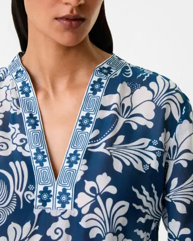 Emporio Sirenuse Giada Caftan in Eastern Dream Print | Thumbnail 2