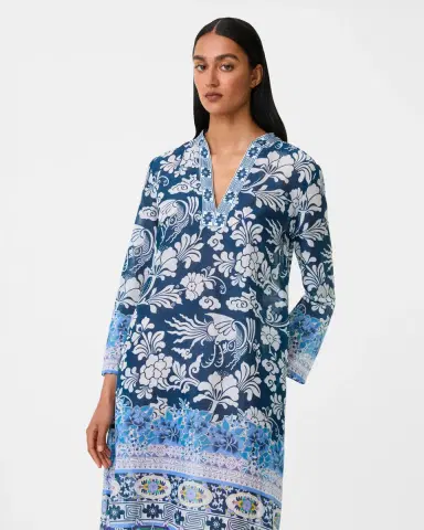 Emporio Sirenuse Giada Caftan in Eastern Dream Print | Thumbnail 3