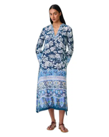 Emporio Sirenuse Giada Caftan in Eastern Dream Print | Thumbnail 1