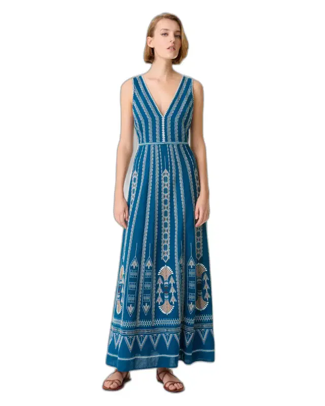 Nellie Dress with Ballerina Embroidery