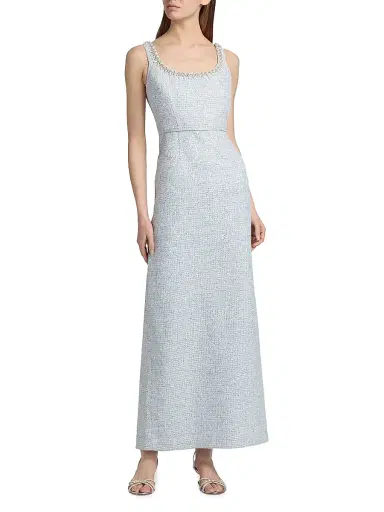 SACHIN & BABI Women's Lana Embellished Tweed Gown - Ice Blue - Size 8 | Thumbnail 2 SACHIN & BABI Women's Lana Embellished Tweed Gown - Ice Blue - Size 8 | Thumbnail 2