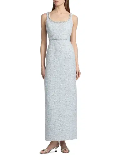 SACHIN & BABI Women's Lana Embellished Tweed Gown - Ice Blue - Size 8 | Thumbnail 3 SACHIN & BABI Women's Lana Embellished Tweed Gown - Ice Blue - Size 8 | Thumbnail 3