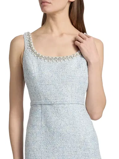 SACHIN & BABI Women's Lana Embellished Tweed Gown - Ice Blue - Size 8 | Thumbnail 6 SACHIN & BABI Women's Lana Embellished Tweed Gown - Ice Blue - Size 8 | Thumbnail 6