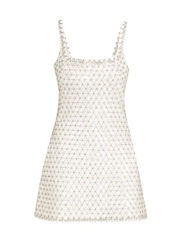 Women's Ziva Embellished Minidress - White