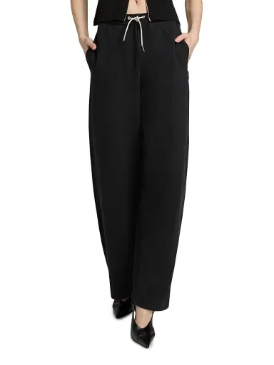 Alexander Wang Women's Crystal Drawstring Sweatpants - Black - Size Large | Thumbnail 3