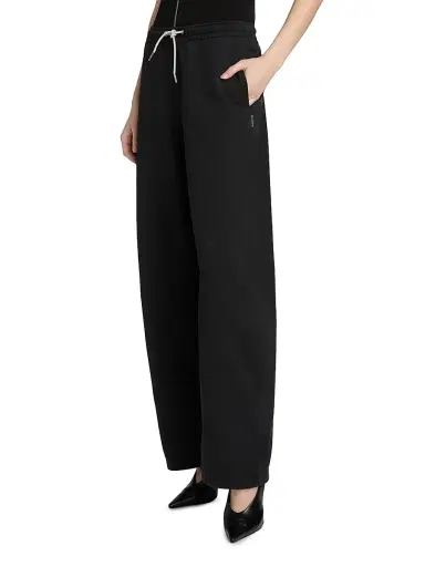 Alexander Wang Women's Crystal Drawstring Sweatpants - Black - Size Large | Thumbnail 4