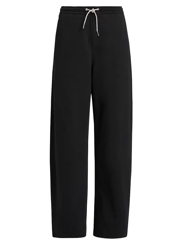 Women's Crystal Drawstring Sweatpants - Black