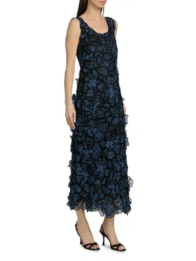Simkhai Women's Corinna Guipure Lace Midi-Dress - Dark Indigo Multi - Size XL | Thumbnail 4 Simkhai Women's Corinna Guipure Lace Midi-Dress - Dark Indigo Multi - Size XL | Thumbnail 4