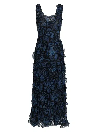 Simkhai Women's Corinna Guipure Lace Midi-Dress - Dark Indigo Multi - Size XL | Thumbnail 1 Simkhai Women's Corinna Guipure Lace Midi-Dress - Dark Indigo Multi - Size XL | Thumbnail 1