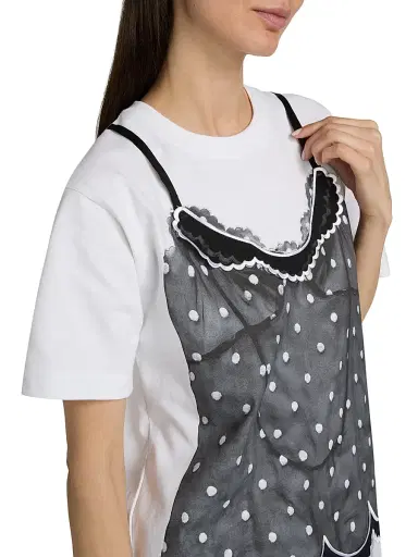 Marc Jacobs Women's Trompe L'oeil Cami T-Shirt - White Multi - Size XS | Thumbnail 6 Marc Jacobs Women's Trompe L'oeil Cami T-Shirt - White Multi - Size XS | Thumbnail 6
