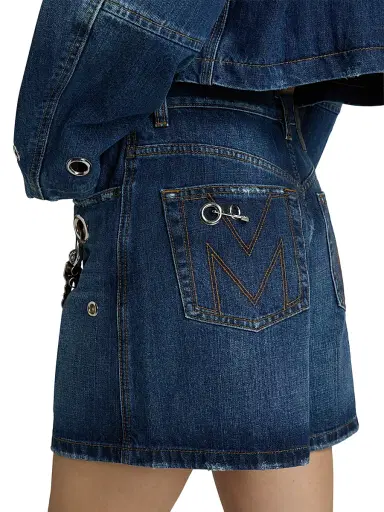Marc Jacobs Women's Grommet Denim Shorts - Medium Wash Indigo - Size 24 | Thumbnail 6 Marc Jacobs Women's Grommet Denim Shorts - Medium Wash Indigo - Size 24 | Thumbnail 6