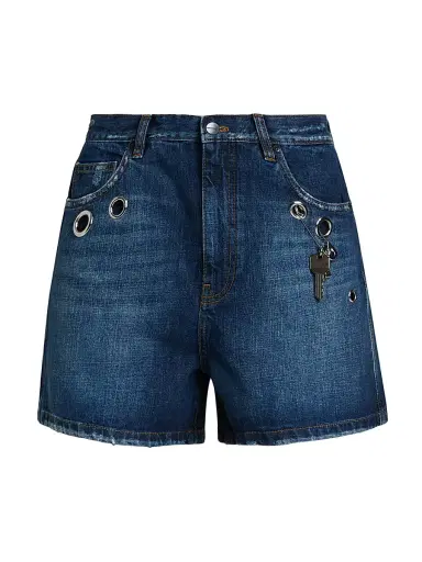 Marc Jacobs Women's Grommet Denim Shorts - Medium Wash Indigo - Size 24 | Thumbnail 1 Marc Jacobs Women's Grommet Denim Shorts - Medium Wash Indigo - Size 24 | Thumbnail 1