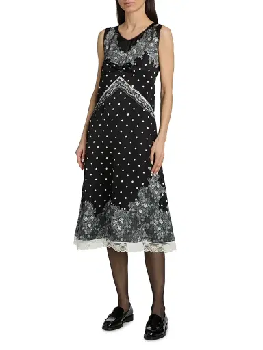 Marc Jacobs Women's Trompe L'oeil Slip Midi-Dress | Thumbnail 2 Marc Jacobs Women's Trompe L'oeil Slip Midi-Dress | Thumbnail 2