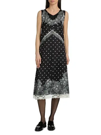 Marc Jacobs Women's Trompe L'oeil Slip Midi-Dress | Thumbnail 3 Marc Jacobs Women's Trompe L'oeil Slip Midi-Dress | Thumbnail 3