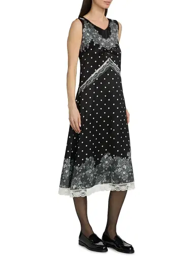 Marc Jacobs Women's Trompe L'oeil Slip Midi-Dress | Thumbnail 4 Marc Jacobs Women's Trompe L'oeil Slip Midi-Dress | Thumbnail 4