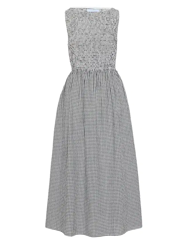 Hill House Home Women's The Cosima Nap Dress - Black Sand Gingham