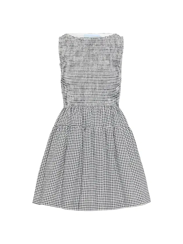 Hill House Home Women's The Cosima Mini Nap Dress - Black Sand Gingham