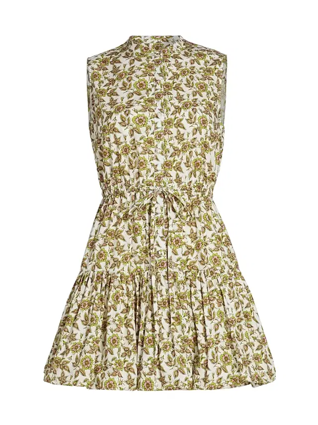 Derek Lam 10 Crosby Women's Briar Floral Cotton Minidress - Green Pink Floral