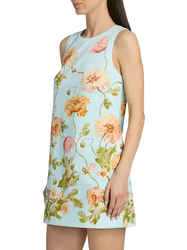 Cara Cara Women's Mackenzie Floral Cotton Shift Dress - Lockwood Flora Sky | Thumbnail 4 Cara Cara Women's Mackenzie Floral Cotton Shift Dress - Lockwood Flora Sky | Thumbnail 4