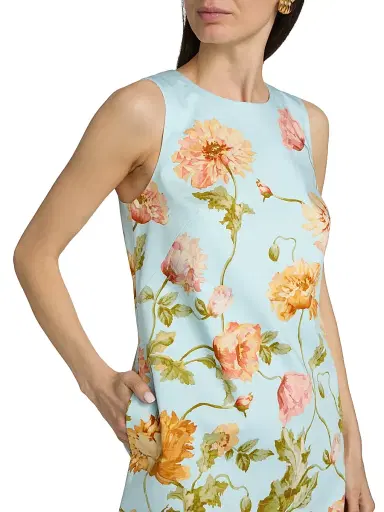 Cara Cara Women's Mackenzie Floral Cotton Shift Dress - Lockwood Flora Sky | Thumbnail 6 Cara Cara Women's Mackenzie Floral Cotton Shift Dress - Lockwood Flora Sky | Thumbnail 6