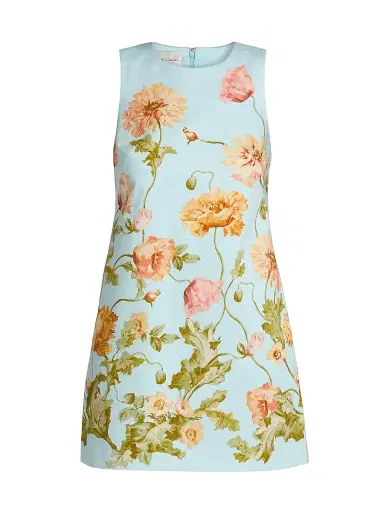 Cara Cara Women's Mackenzie Floral Cotton Shift Dress - Lockwood Flora Sky | Thumbnail 1 Cara Cara Women's Mackenzie Floral Cotton Shift Dress - Lockwood Flora Sky | Thumbnail 1