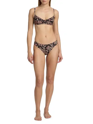 Ulla Johnson Women's Jaya Printed Bikini Top - Jasper - Size XL | Thumbnail 2