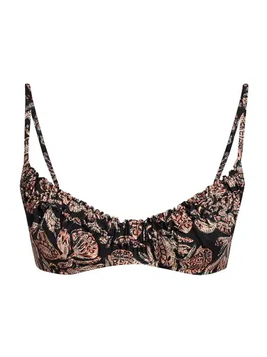 Ulla Johnson Women's Jaya Printed Bikini Top - Jasper - Size XL | Thumbnail 1