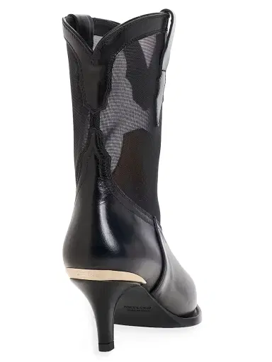 Partlow Women's Rylie 60MM Leather & Mesh Boots - Nero - Size 11 | Thumbnail 3 Partlow Women's Rylie 60MM Leather & Mesh Boots - Nero - Size 11 | Thumbnail 3