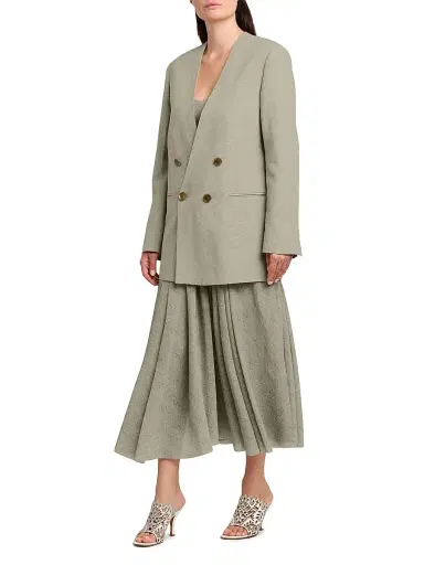 Alberta Ferretti Women's Double-Breasted Oversized Blazer | Thumbnail 2 Alberta Ferretti Women's Double-Breasted Oversized Blazer | Thumbnail 2