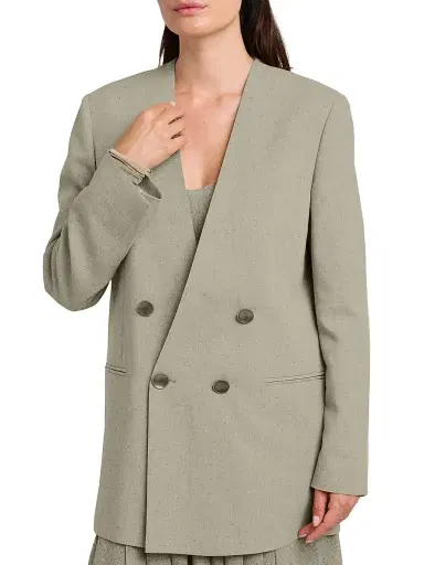 Alberta Ferretti Women's Double-Breasted Oversized Blazer | Thumbnail 6 Alberta Ferretti Women's Double-Breasted Oversized Blazer | Thumbnail 6