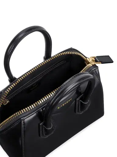 Givenchy Women's Mini Antigona Top Handle Bag in Box Leather - Black | Thumbnail 4 Givenchy Women's Mini Antigona Top Handle Bag in Box Leather - Black | Thumbnail 4