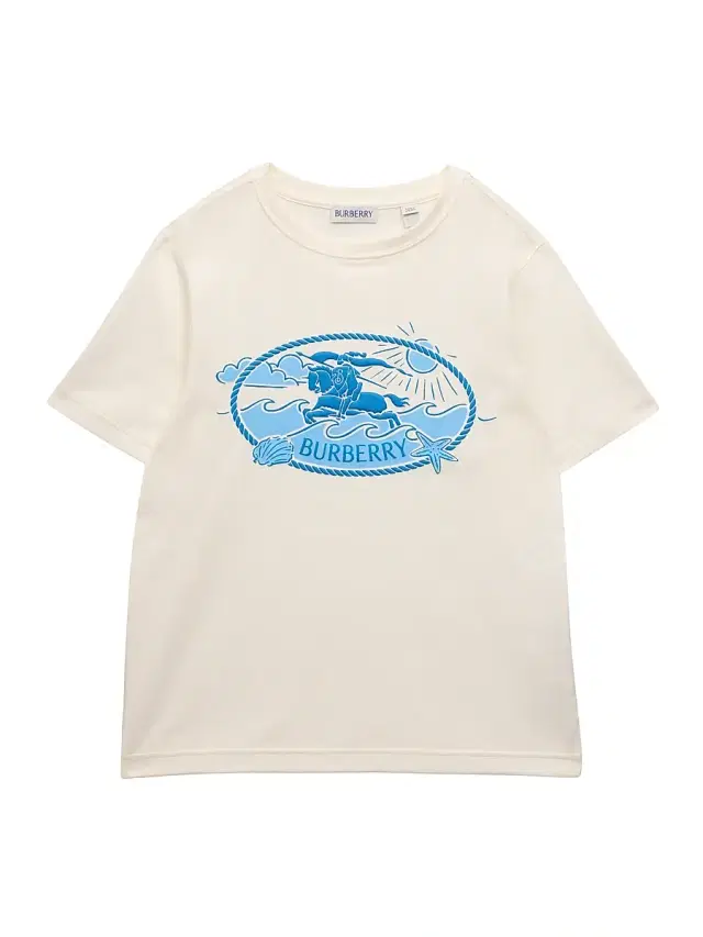 Burberry Little Boy's & Boy's Cotton Jersey Equestrian Knight Print T-Shirt - Chalk White