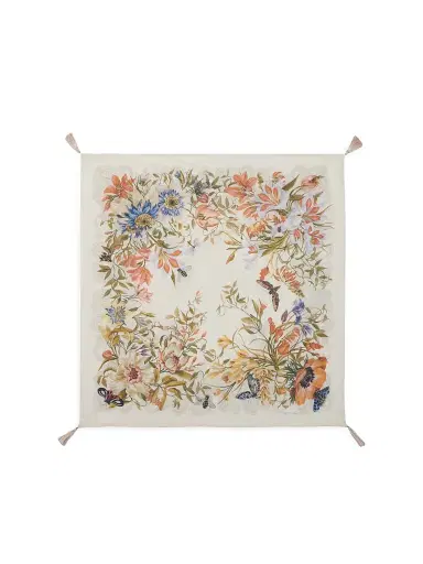 Etro Women's Printed Cotton Scarf - Multi Beige | Thumbnail 1 Etro Women's Printed Cotton Scarf - Multi Beige | Thumbnail 1