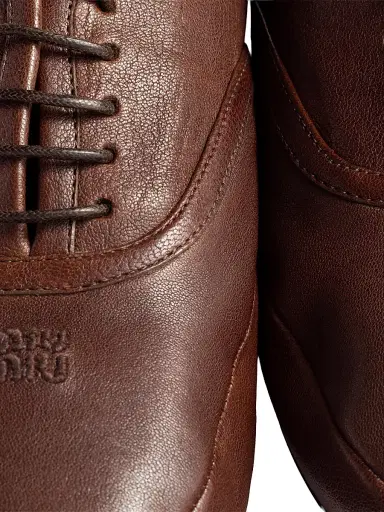 Miu Miu Women's Nappa Leather Laced Loafer Shoes - Brown | Thumbnail 2 Miu Miu Women's Nappa Leather Laced Loafer Shoes - Brown | Thumbnail 2