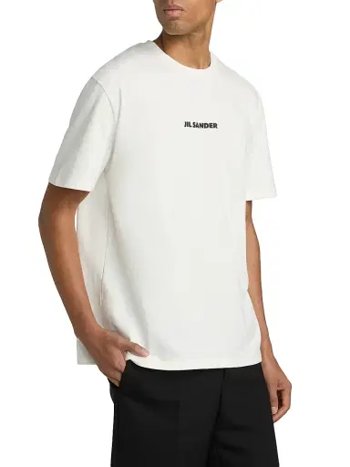 Jil Sander Men's Logo Cotton T-Shirt | Thumbnail 4 Jil Sander Men's Logo Cotton T-Shirt | Thumbnail 4