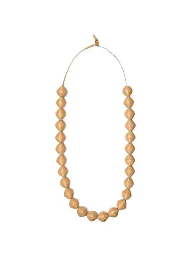 Michael Kors Collection Leather Beads Necklace in Natural - One Size by Michael Kors Collection | Thumbnail 1 Michael Kors Collection Leather Beads Necklace in Natural - One Size by Michael Kors Collection | Thumbnail 1