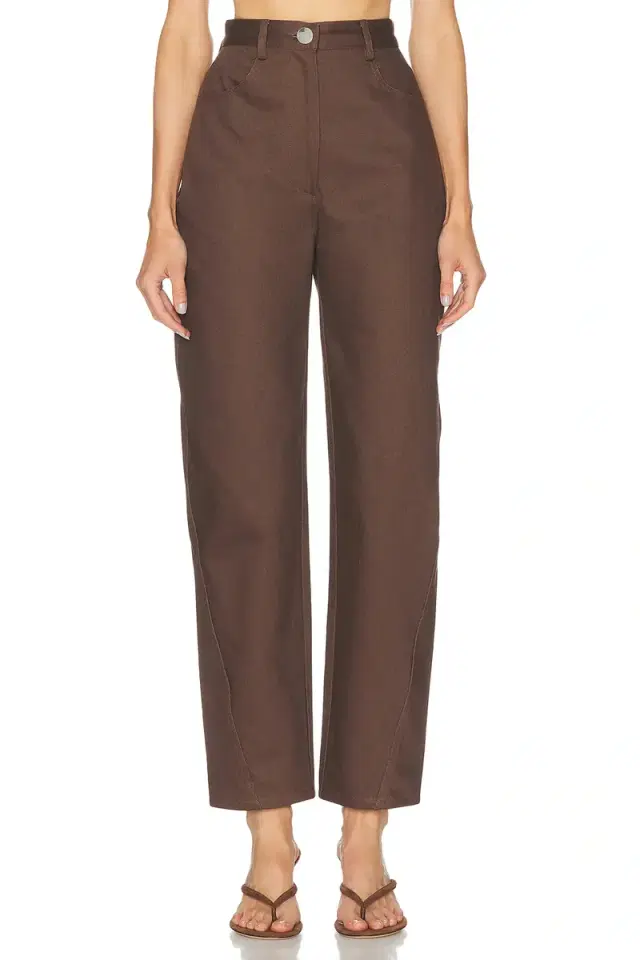 MATTHEW BRUCH High Waist Twist Seam Straight Leg