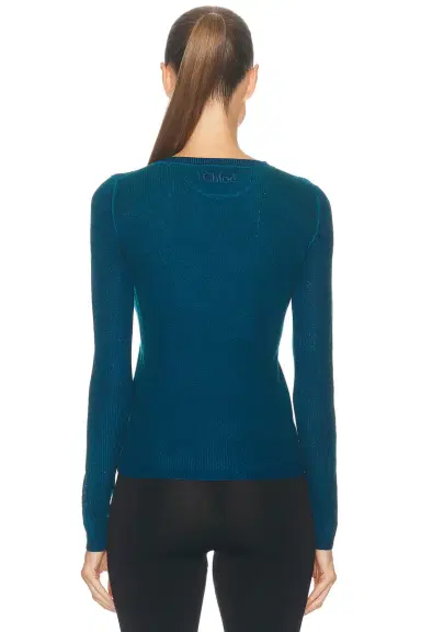 Chloé Knit Long Sleeve Top | Thumbnail 3 Chloé Knit Long Sleeve Top | Thumbnail 3