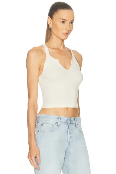 RE/DONE V Cut Ribbed Tank Top | Thumbnail 4 RE/DONE V Cut Ribbed Tank Top | Thumbnail 4
